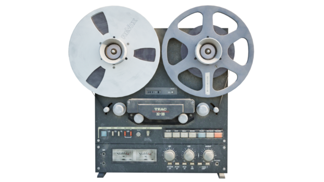 old record tape isolated on white