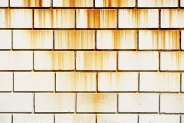 Weathered Concrete Wall with Rust Stains and Texture