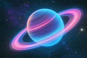 3D illustration of planets in deep space. High quality digital space art in 5K - realistic visualization. Beautiful simple AI generated image