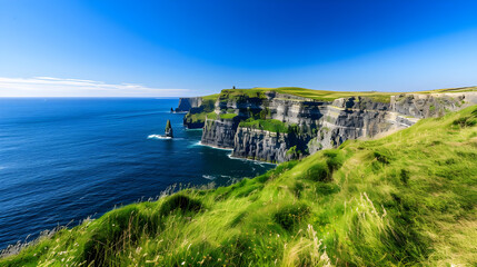 cliffs of moher at the coast