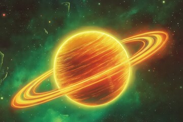 3D illustration of planets in deep space. High quality digital space art in 5K - realistic visualization. Beautiful simple AI generated image