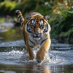 Naklejka premium Tiger in Water.