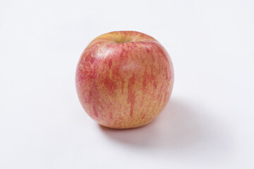 Red apple isolated on white background, fresh red apple with slices, clipping path