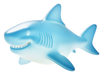 Obraz premium PNG Cute shark animal fish white background.