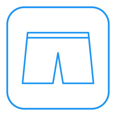 simple design of short pant icon sign