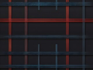 Abstract Geometric Pattern with Red and Blue Lines