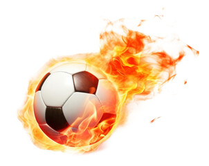 Naklejka premium PNG Photography of a Burning Football sports equipment football.