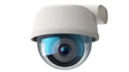 A camera with a white body and a black lens