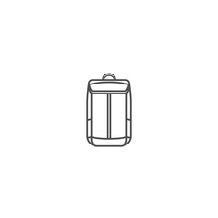 Stylish and elegant backpack, lines icon.