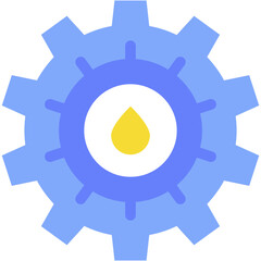 Vector Icon Maintenance, Gear, Management, Oil, Petrol, Industry
