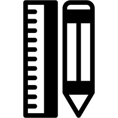 Vector Icon Ruler, Graphic Design, Metric, Pencil