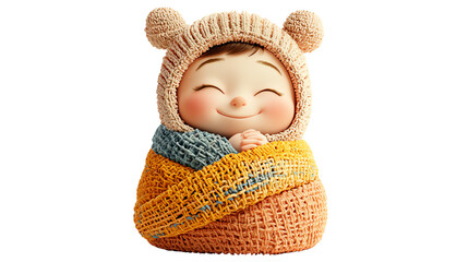 russian doll isolated on white