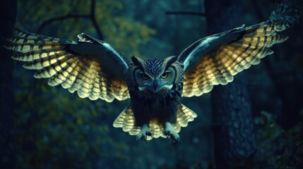 Fototapeta premium Owl in Flight.
