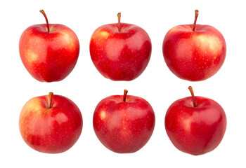 red apples path isolated on white