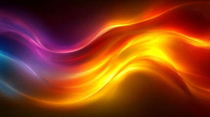Fototapeta premium Vibrant abstract background with flowing waves of color, featuring shades of red, orange, purple, and gold for artistic designs.