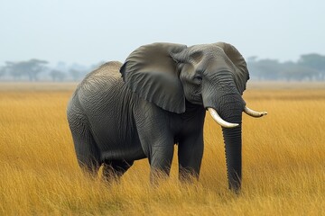 Obraz premium Elephant in Grass.