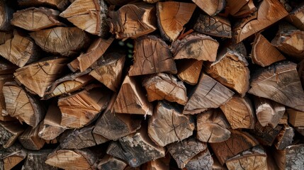 Fototapeta premium pile of firewood