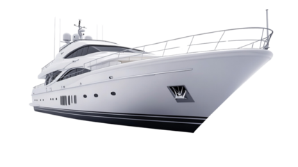 A large white boat with a black stripe on the bottom