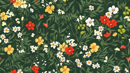 Floral liberty pattern featuring a plant background suitable for fashion tapestries and prints Contemporary floral design ideal for fashion and decoration showcasing a ditsy floral seamless patter