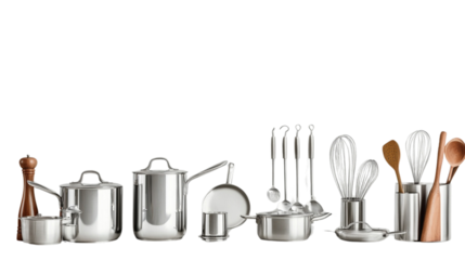 A collection of silverware and kitchen items