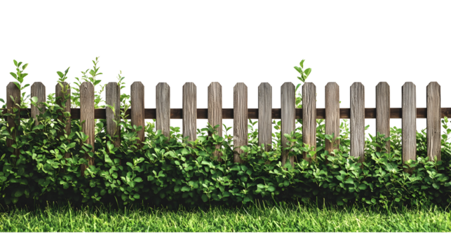 Photography of Decorative Garden Fence on Isolated White Background