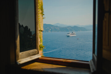 view from the window of a ship