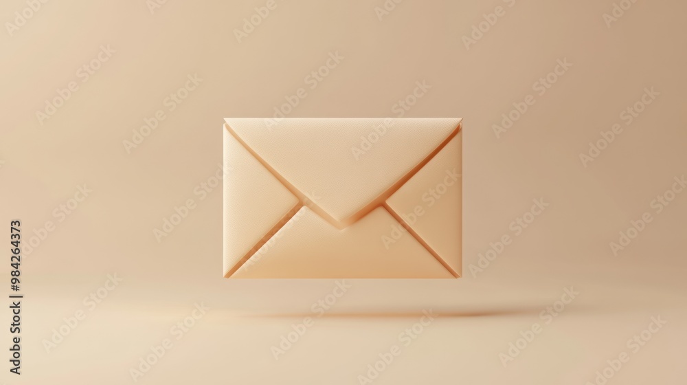 Wall mural a simple 3d rendering of an envelope icon, symbolizing communication and correspondence.
