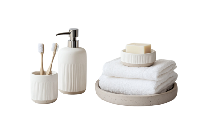 A white towel is stacked on top of another white towel