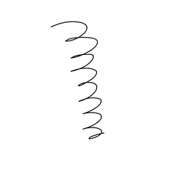 Spring coil collection. Spring, coil and absorber icon collection