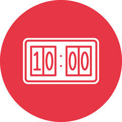 Hockey Scoreboard glyph circle icon