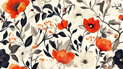 Floral pattern in a seamless design
