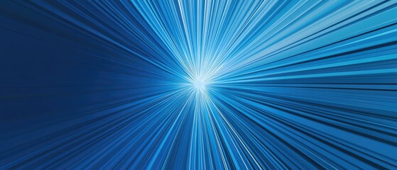 Abstract blue background with a starburst effect illustrated in a line art style