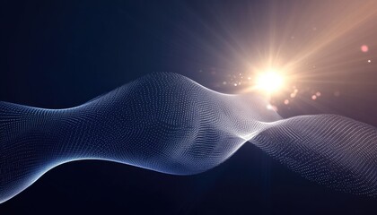 Abstract line art illustration of light flare design