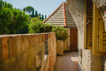 Passage in an old medieval house, castle