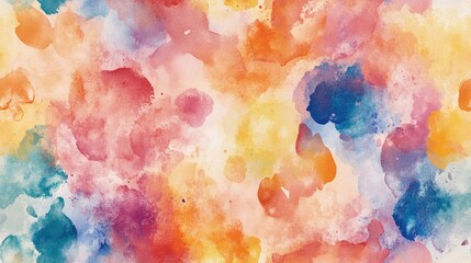 colored shapes watercolor painting seamless background with blots