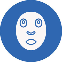 Face Mask glyph circle icon