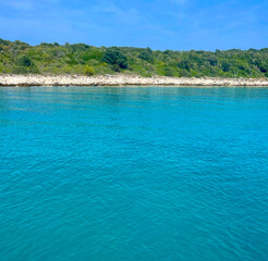 beach with blue sky