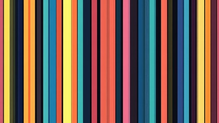 Fototapeta premium Vertical Stripes with Variable Widths Colorful Lines Pattern