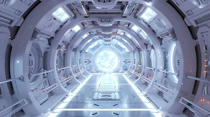 Fototapeta premium space station interior