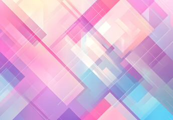 Abstract Geometric Pastel Background with Overlapping Transparent Shapes