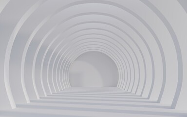 Naklejka premium Empty white space interior with sunlight and shadow, 3d rendering