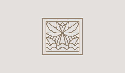 Palm Tree Logo Template. Universal creative premium symbol. Vector illustration. Creative Minimal design template. Symbol for Corporate Business Identity