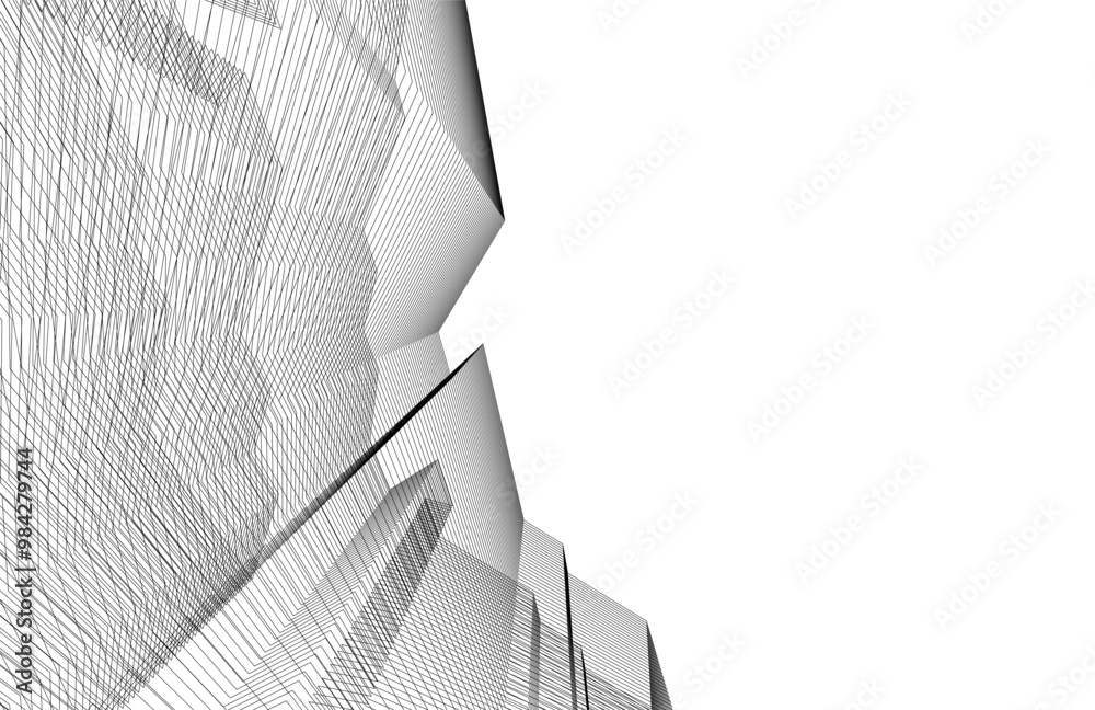 Wall mural abstract architecture