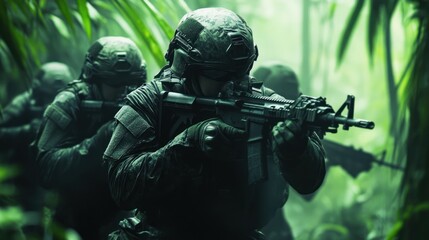 Fototapeta premium A close-up of a professional microphone in a recording studio with speakers and a keyboard in the background.