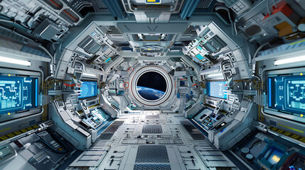 Fototapeta premium space station interior