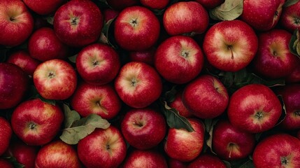 An abundance of red apples. succulent and succulent. Apple background. superior quality image