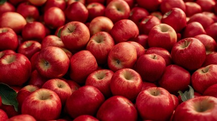 An abundance of red apples. succulent and succulent. Apple background. superior quality image