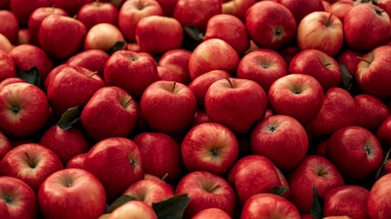 An abundance of red apples. succulent and succulent. Apple background. superior quality image