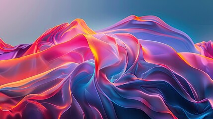 A collection of colorful abstract wave patterns arranged in a dynamic composition