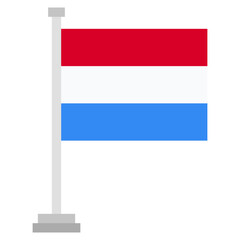Vector Icon for Luxembourg, country, national, flag, world flag